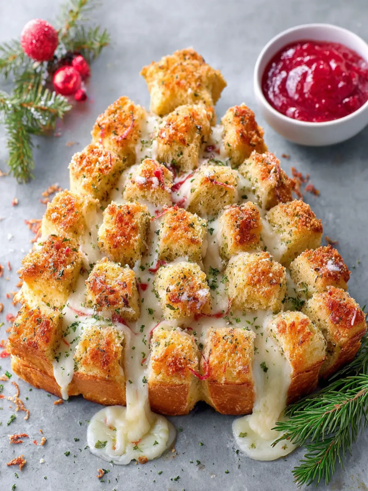 Christmas Tree Pull Apart Bread First Image