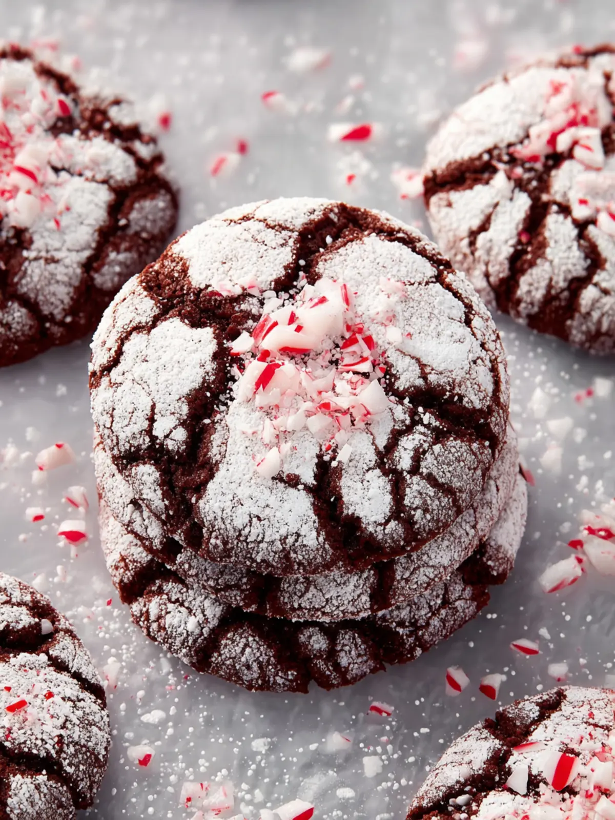 Peppermint Crinkle Cookies First Image