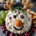 Whimsical Rudolph Christmas Cheese Ball for Festive Gatherings First Image