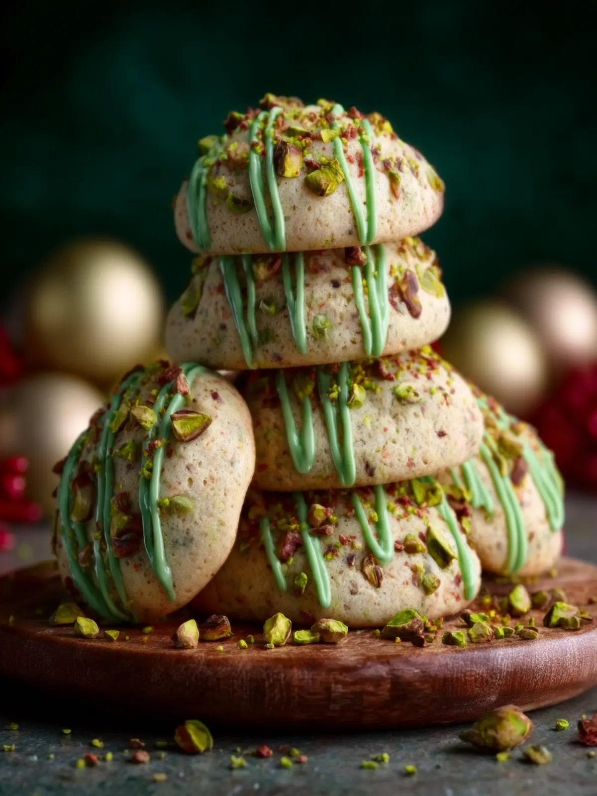 Soft and Chewy Pistachio Pudding Cookies First Image