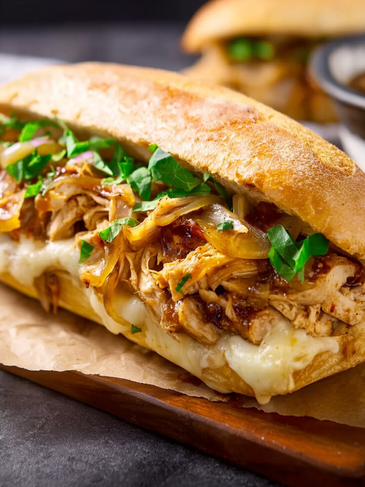 Crock Pot French Dip Chicken Sandwiches First Image