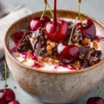 Chocolate Cherry Cheesecake Yogurt Bowl First Image