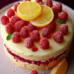 Irresistible Lemon Cake with Raspberry Filling Recipe First Image