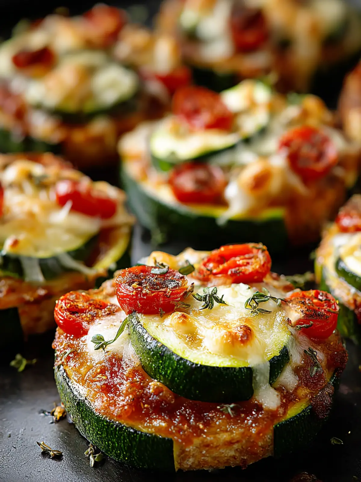 Irresistible Zucchini Pizza Bites: Guilt-Free Appetizer First Image