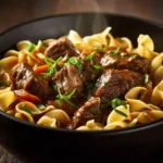 Slow Cooker Beef and Noodles First Image