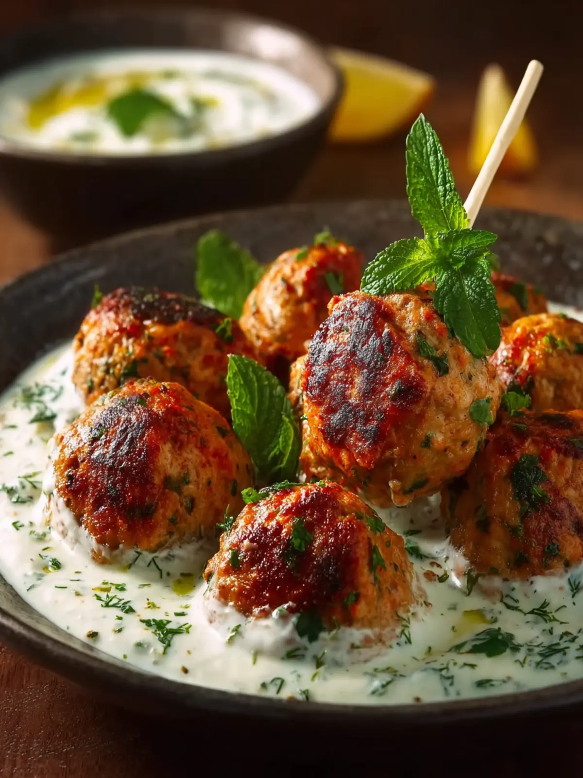 Chicken Kofta with Garlic Yogurt Sauce First Image