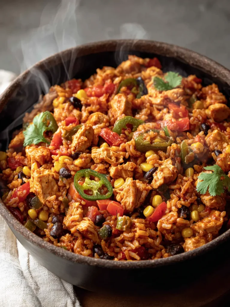 Chicken Taco Skillet with Rice, Easy One Pan Recipe First Image