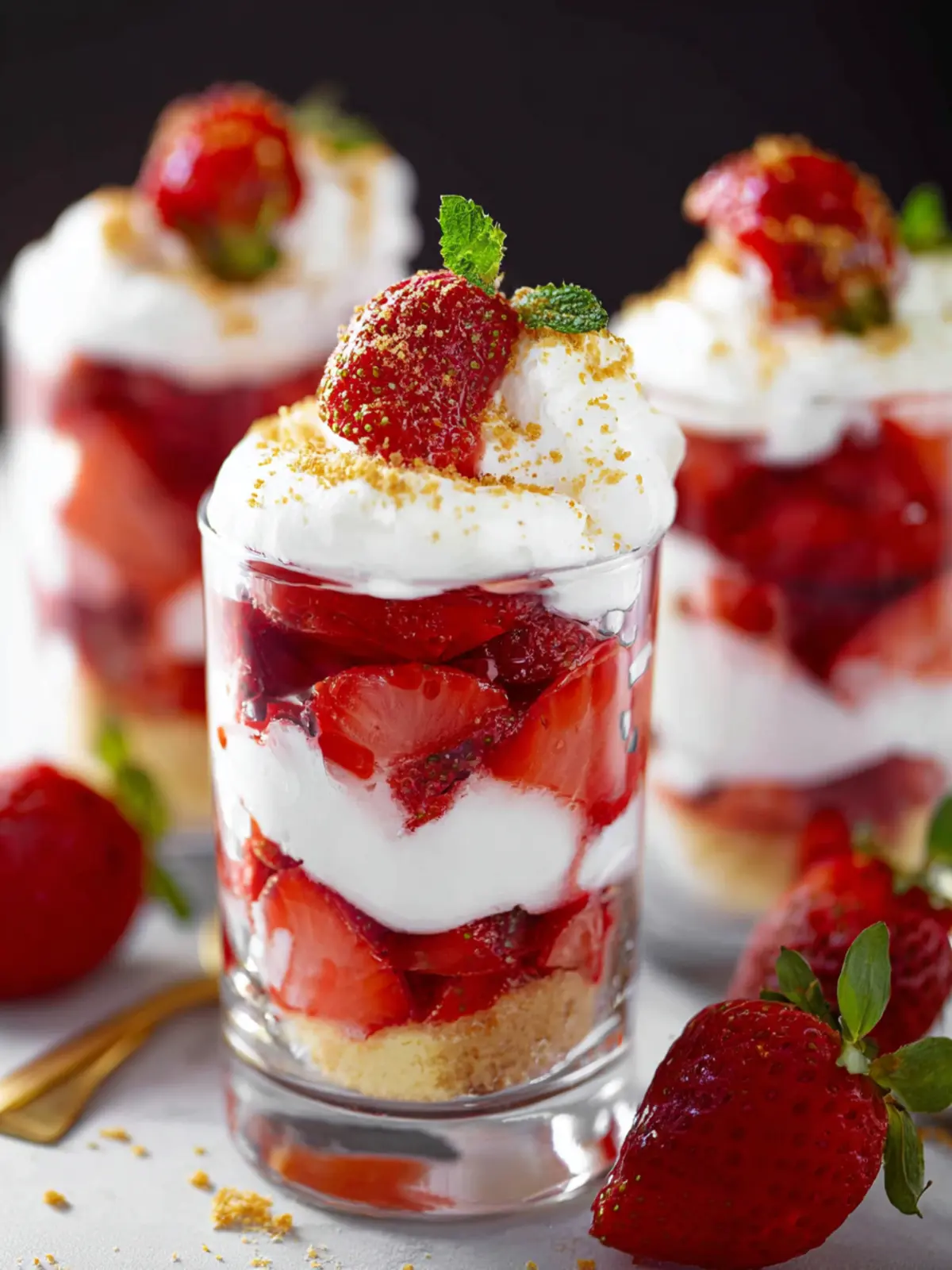 Mini Strawberry Trifles First Image