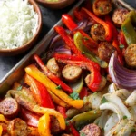 Sheet Pan Chicken Sausage Fajitas First Image