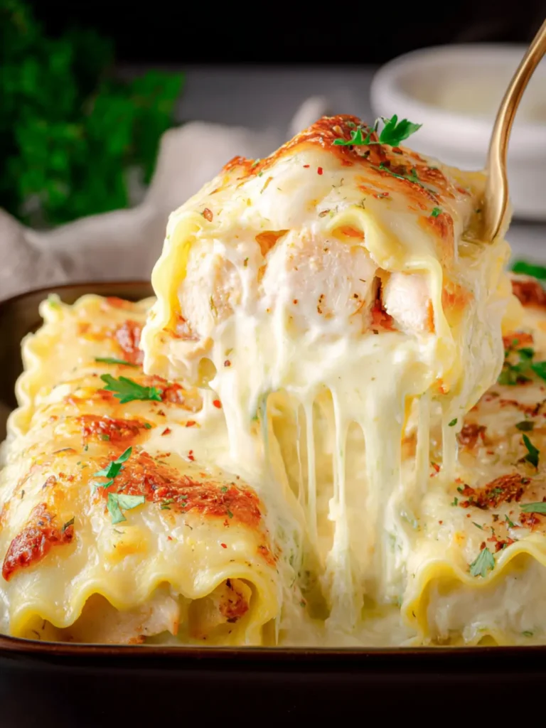 Chicken Alfredo Lasagna Rollups First Image