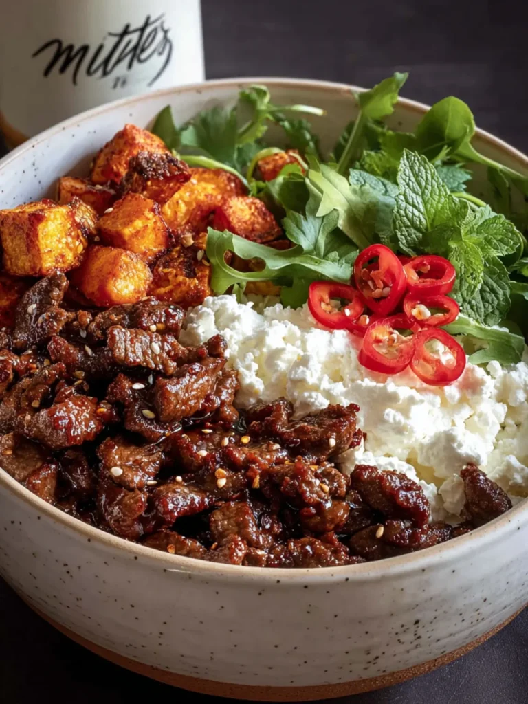 Hot Honey Beef Bowl w/Cottage Cheese (TikTok Recipe) First Image