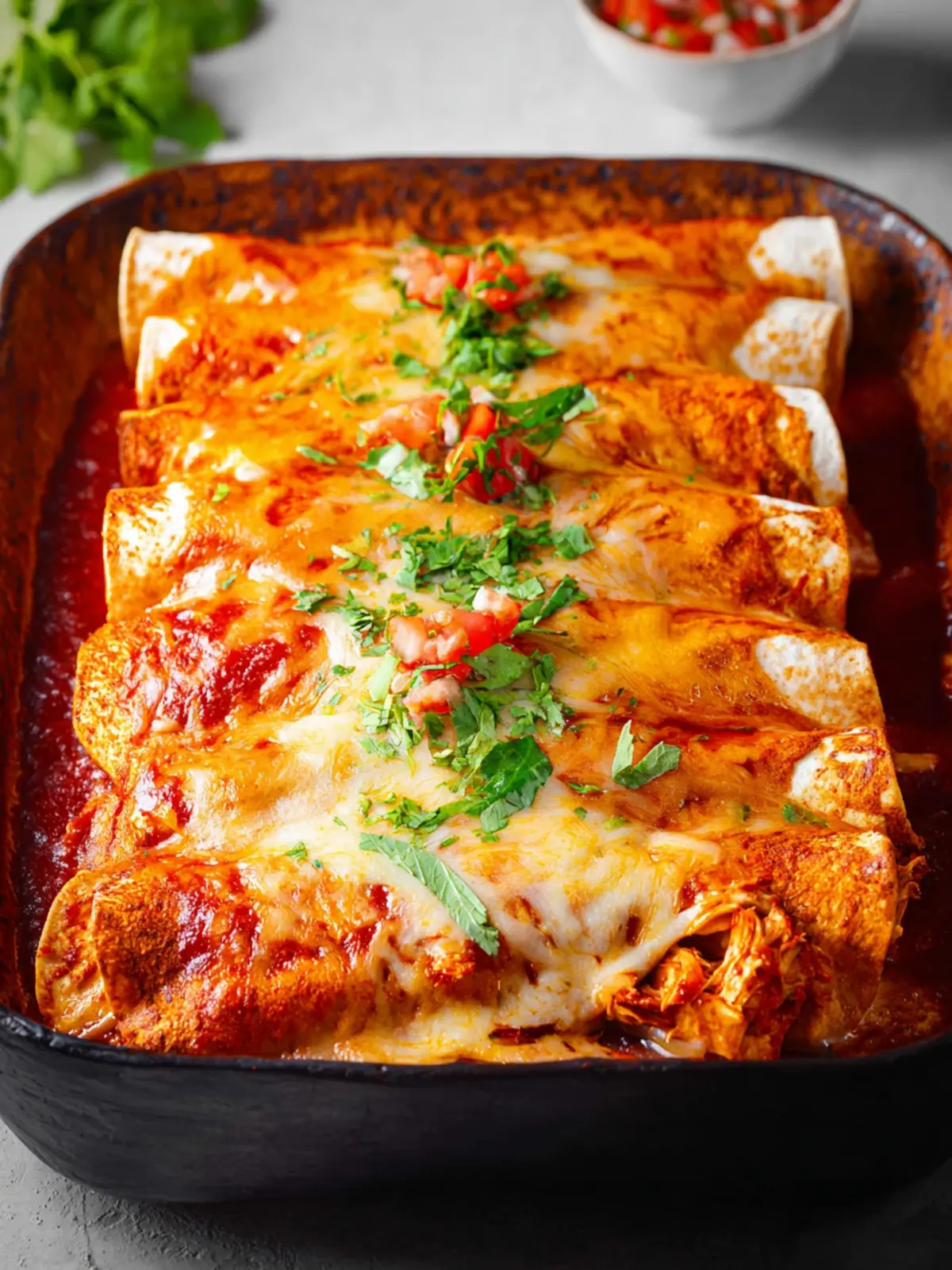 Gluten Free Chicken Enchiladas First Image