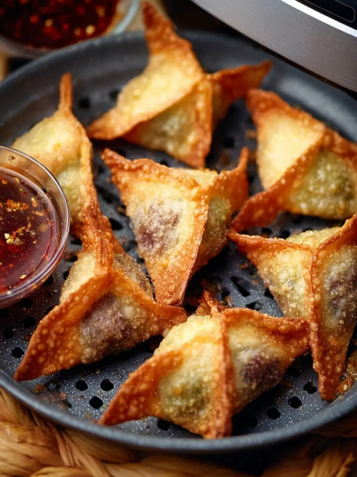 Homemade Air Fryer Won Tons First Image