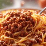 Homemade Spaghetti with Meat Sauce First Image