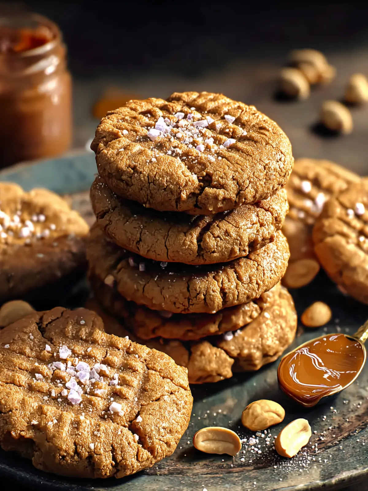 Irresistible Salted Peanut Butter Cookies Recipe First Image