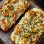 Shrimp Alfredo Garlic Bread First Image