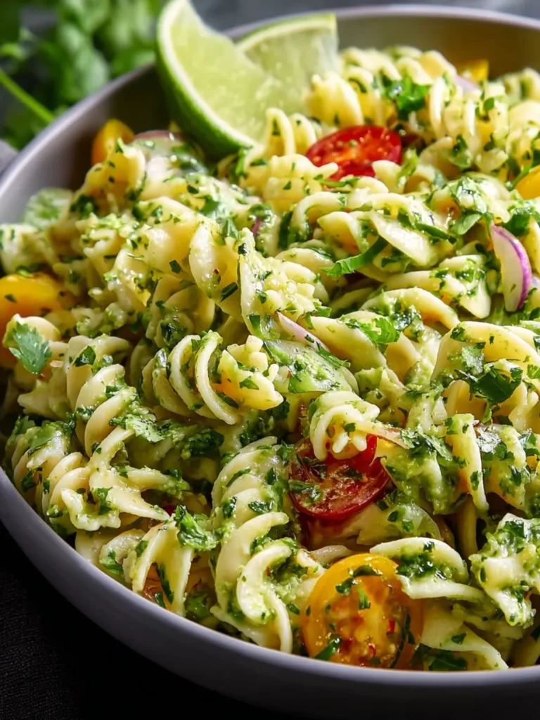 Zesty Cilantro Lime Pasta Salad Recipe for Fresh Flavor First Image