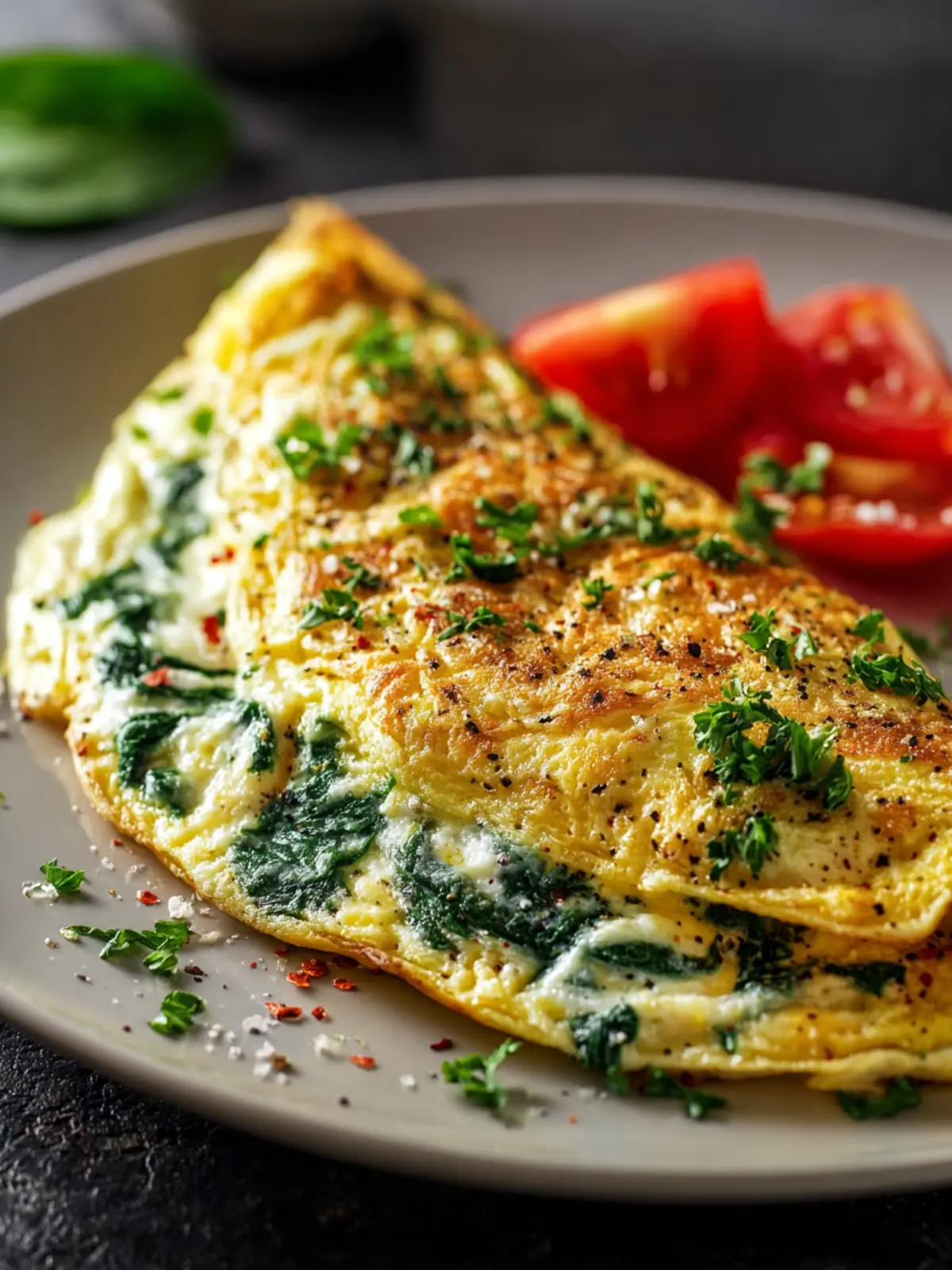 Spinach Cheese Omelette First Image