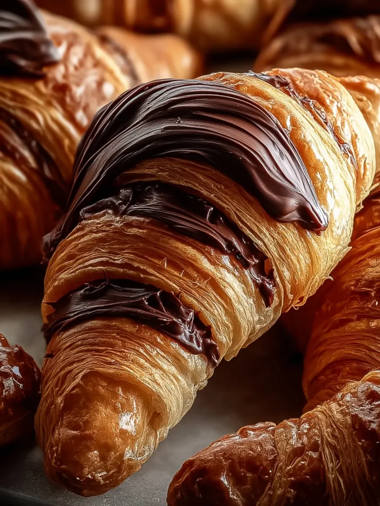 chocolate croissants bakery style First Image