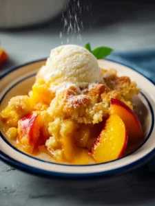 Lazy Day Peach Cobbler – Easy Summer Dessert First Image