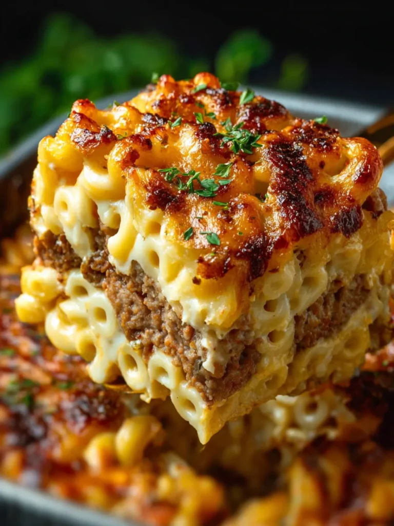 Mac and Cheese Meatloaf Casserole – Delicious and Comforting First Image