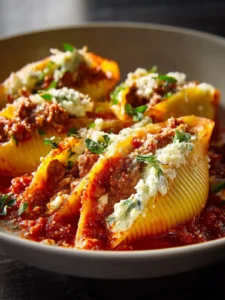 Savory Beef and Ricotta Stuffed Shells First Image