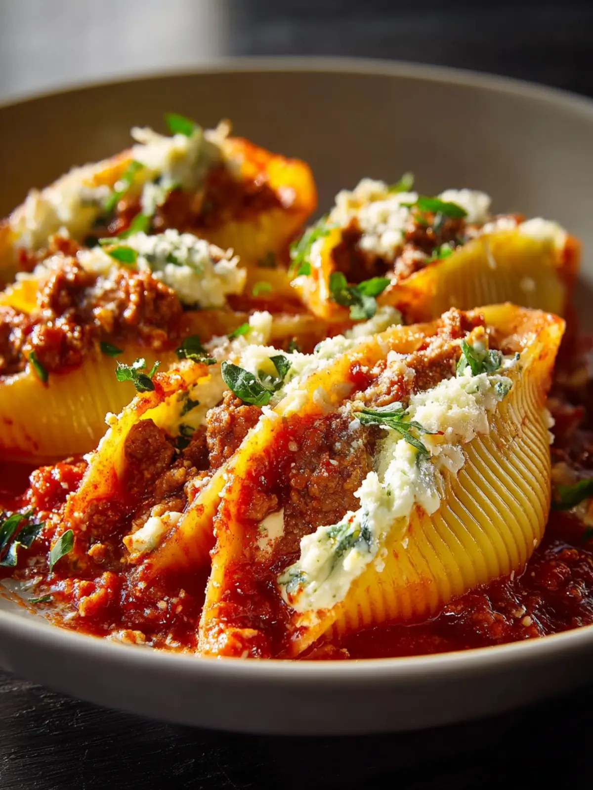 Savory Beef and Ricotta Stuffed Shells First Image