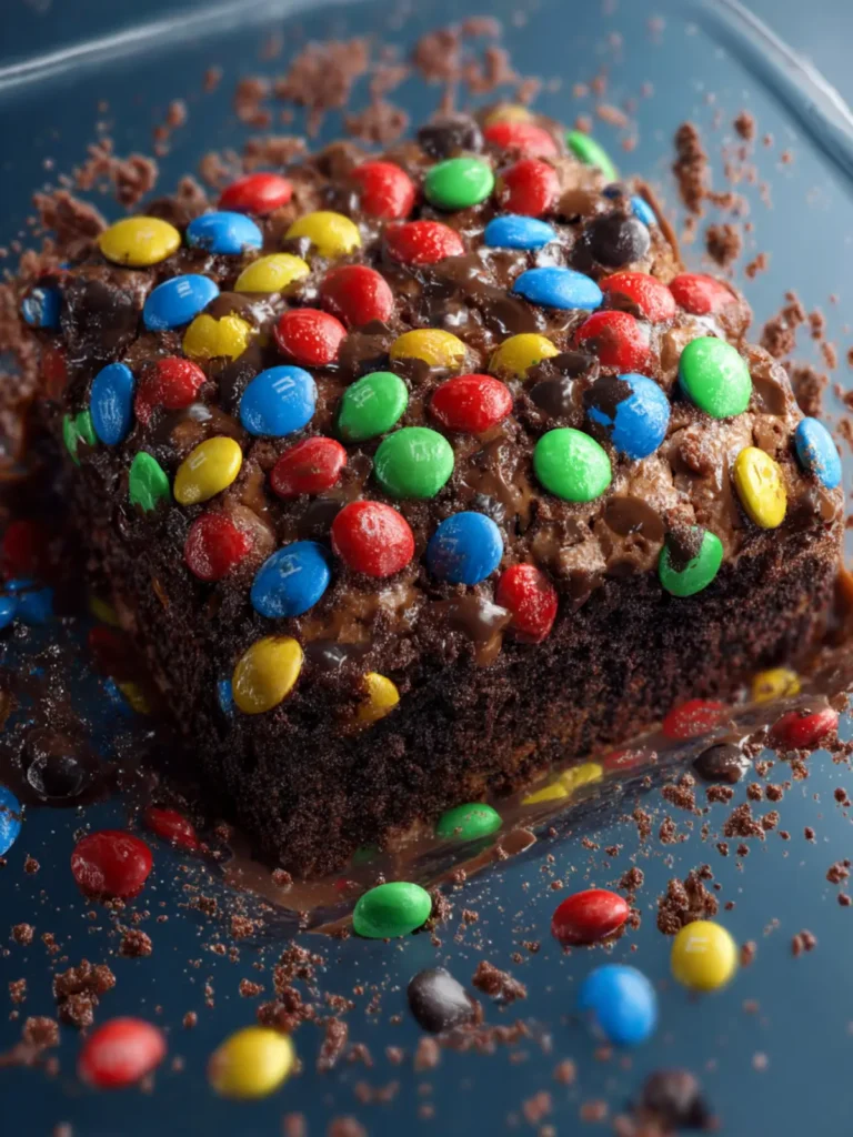 Sinful M&M Chocolate Dump Cake Recipe First Image